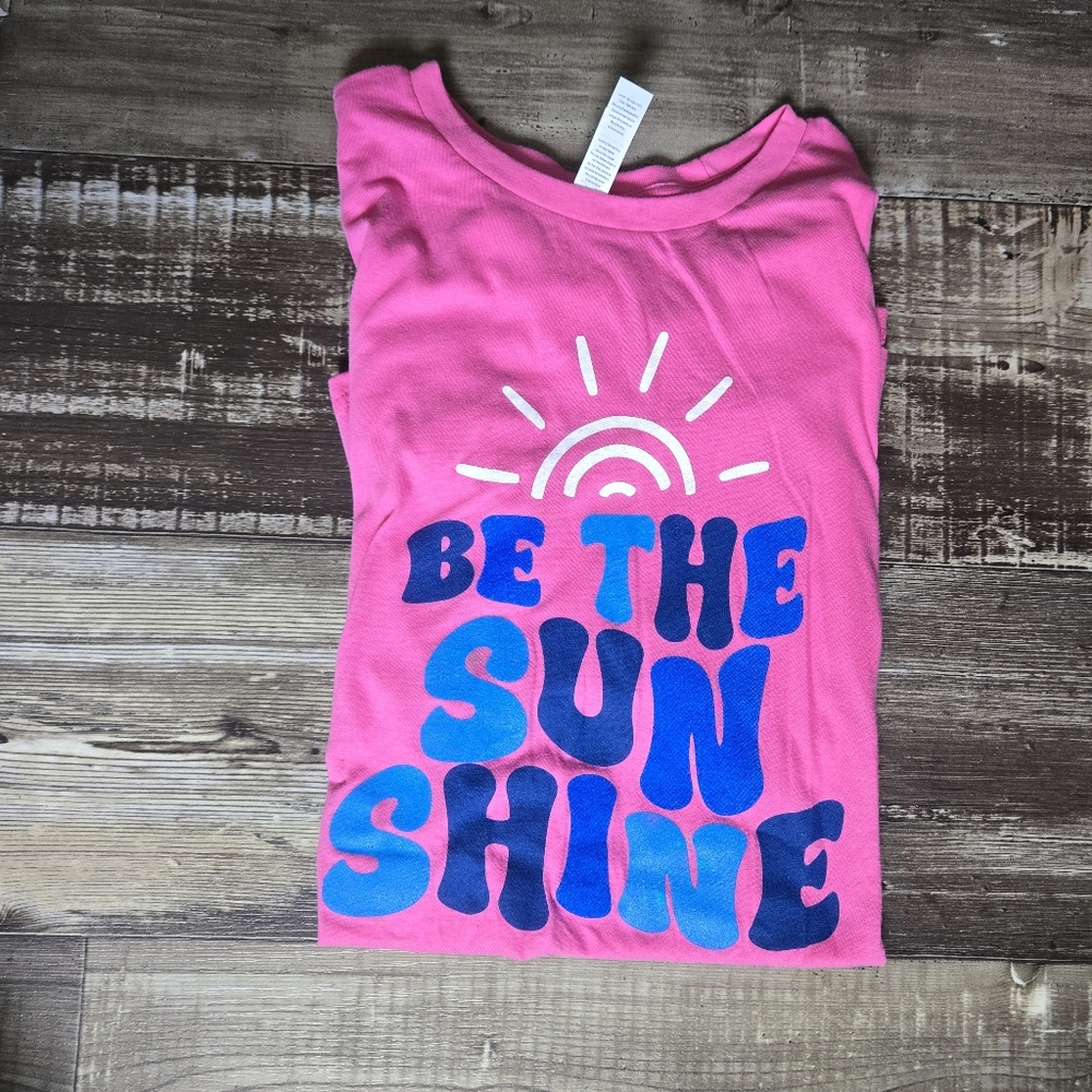 Pink Kids Shirt with Blue Print